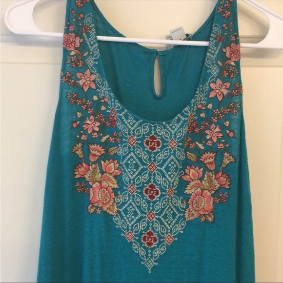 Sundance Catalog Linen Embroidered Boho Dress - Picture 3 of 7